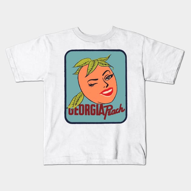 Vintage Georgia Decal Kids T-Shirt by zsonn